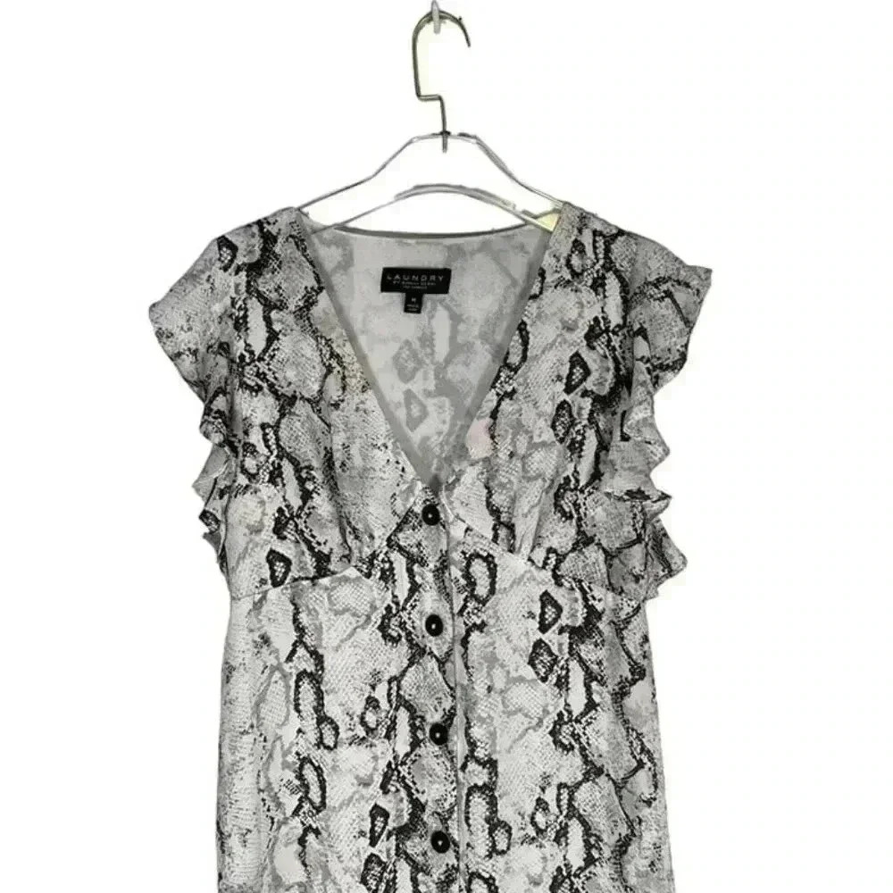 Laundry By Shelli Segal Python Print Button Front… - image 6